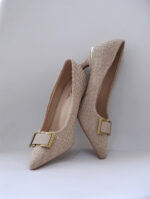 Escarpin Julia Slingback 3750 à bout pointu, en tweed , avec un talon de 9 cm offrant une excellente stabilité et une idée de confort.