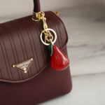 Glittery Pear Bag Charm