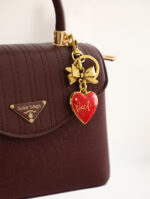 Coach Bow Heart Locket Bag Charm