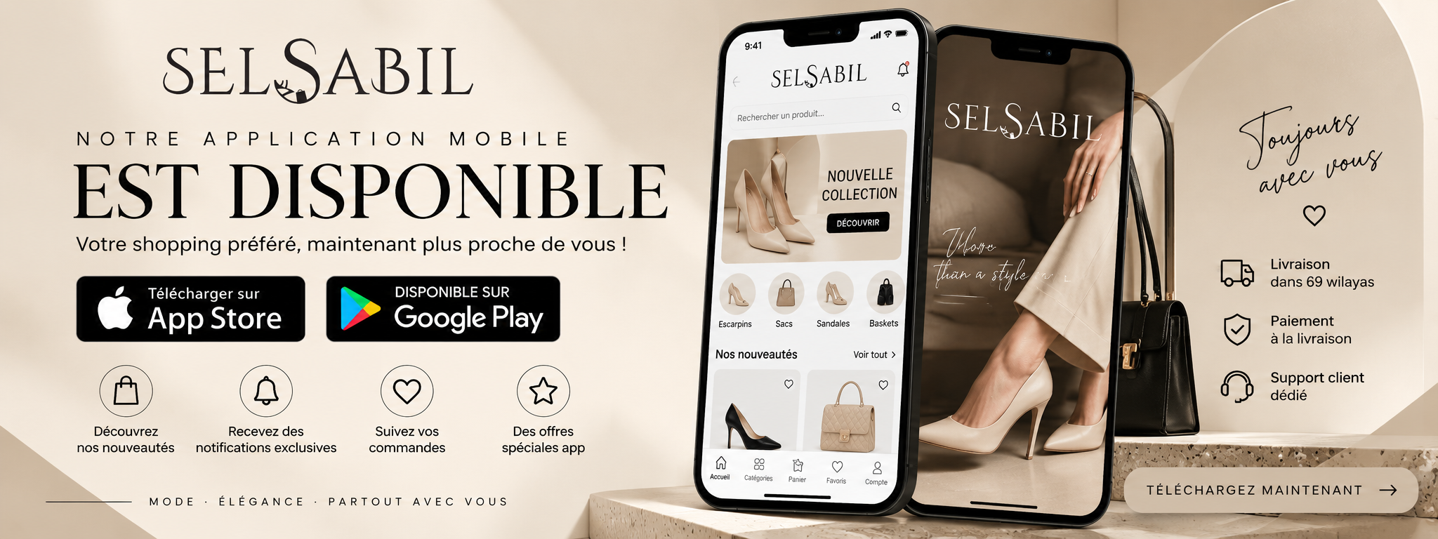 Application mobile Selsabil Shop