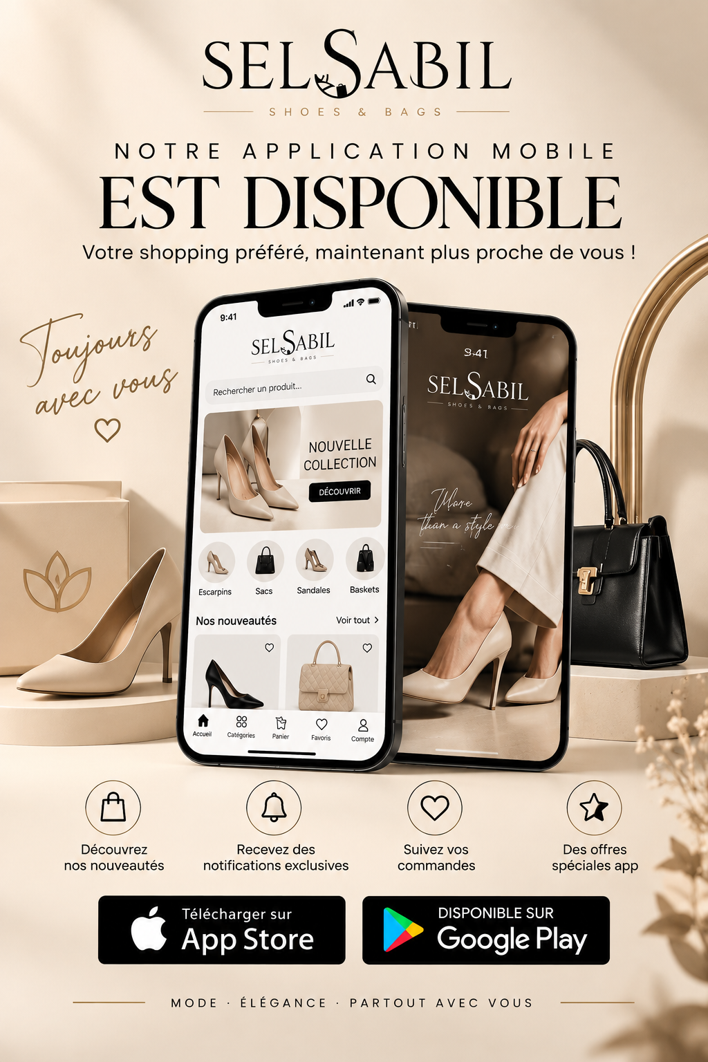 Application mobile Selsabil Shop